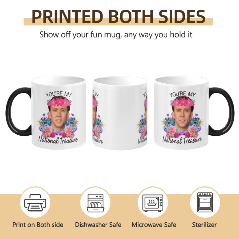 SCSF You're My National Treasure Morphing Coffee Mugs Heat Reveal Color Change Mug Christmas Mug For Men11 Ounces - Image 2
